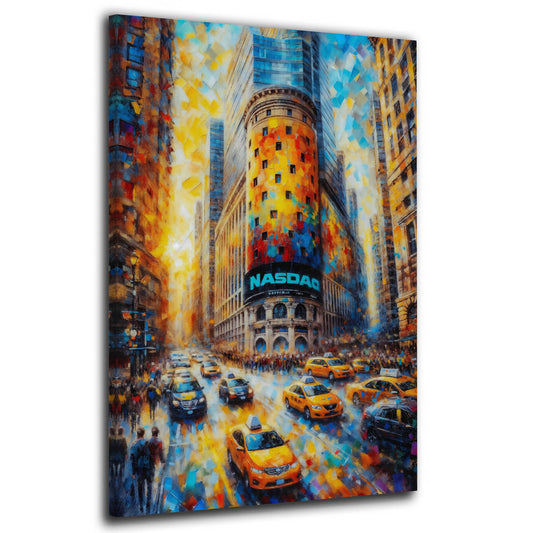Wandbild New York Wall Street Börse moderne Stadt Szene