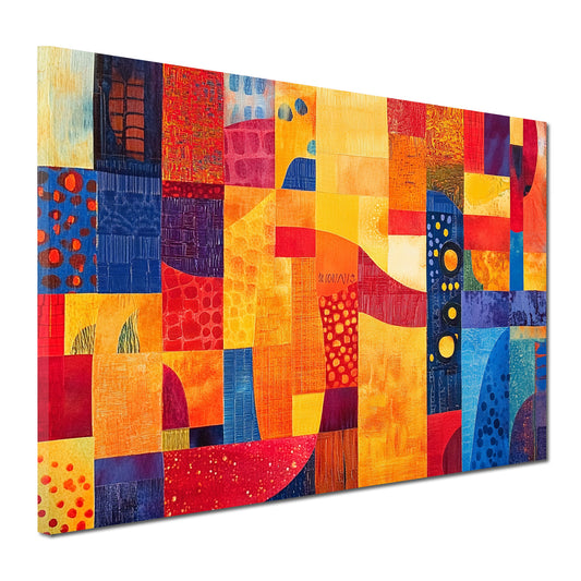 Abstrakt Geometrie warme Farben Wandbild