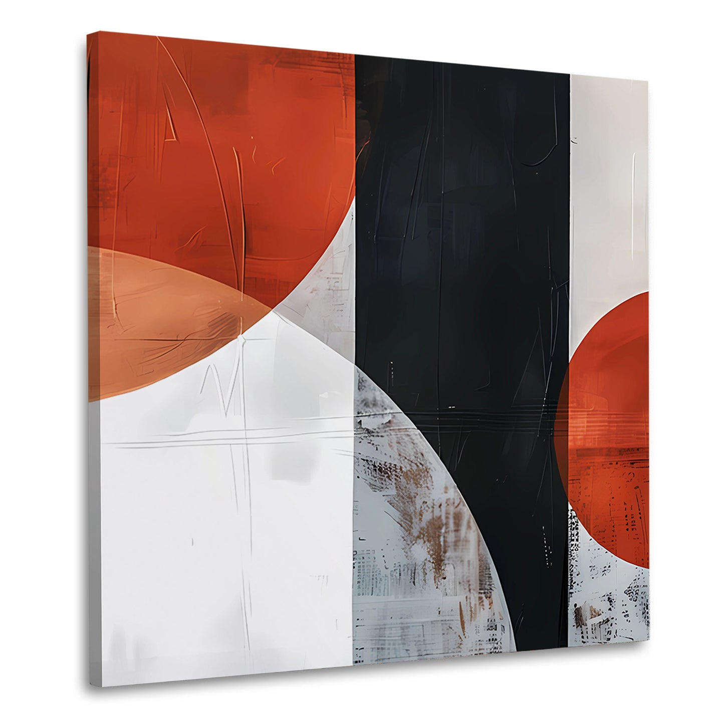 Abstrakt Kreiskomposition mit starken Kontrasten Wandbild