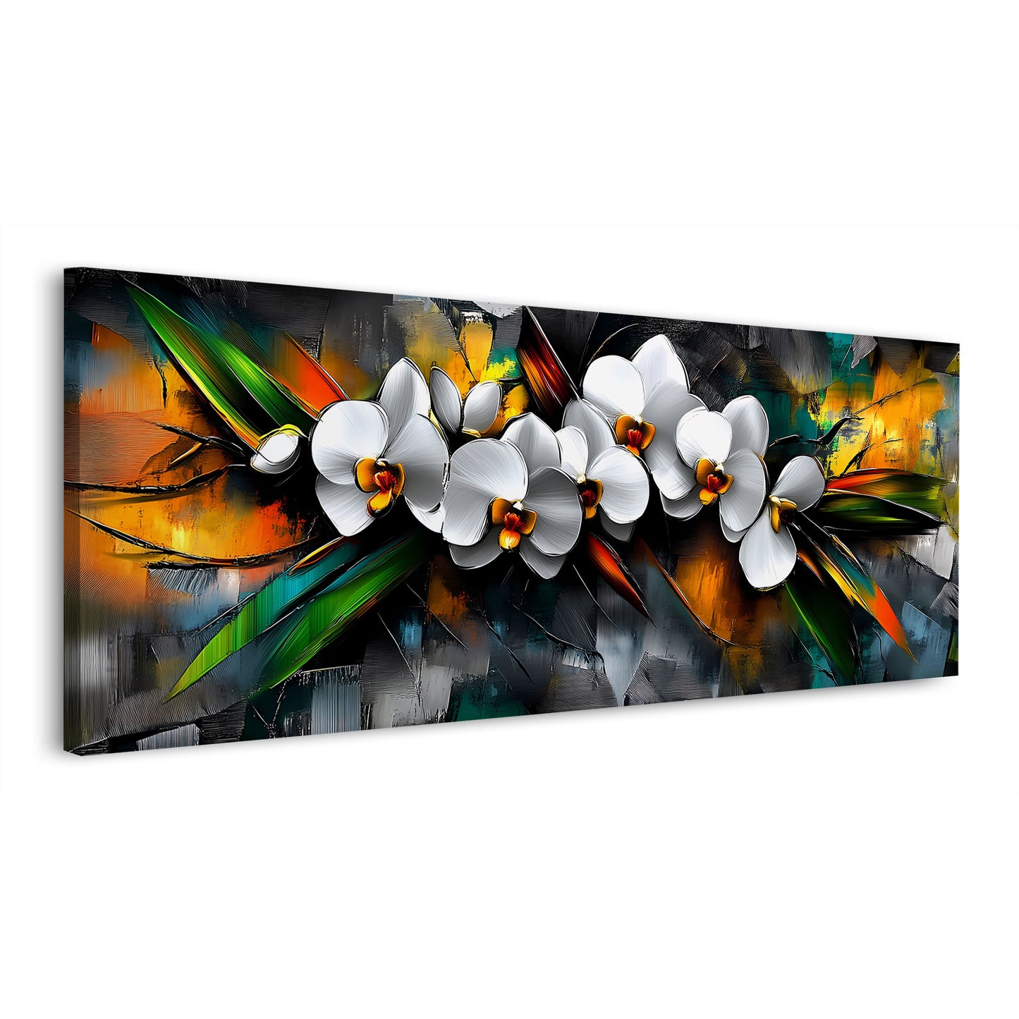 Abstrakt Orchideen Malerei Pop Art Wandbild