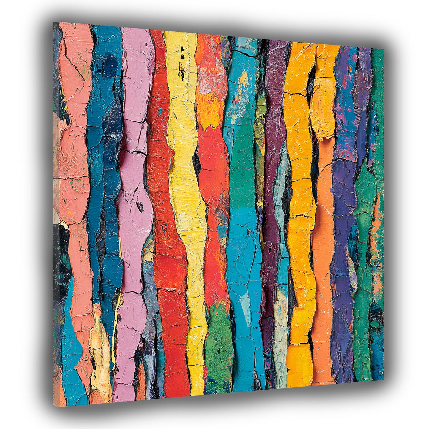 Abstrakt Streifen Strukturen bunte Farbschichten Wandbild