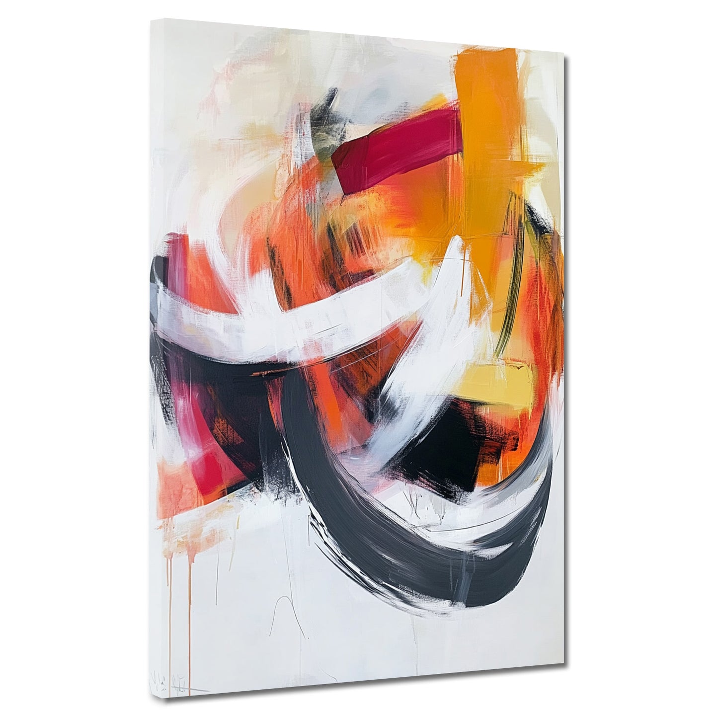 Abstrakt Farbkomposition weißer Hintergrund Wandbild