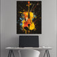 Abstrakte Violine Farbenexplosion Musik Wandbild