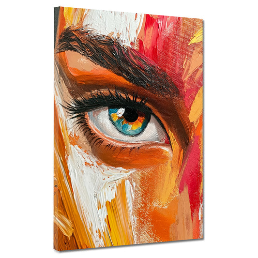 Abstrakt Porträt Auge Wandbild