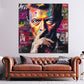 Pop Art Bowie Porträt Musikikone Wandbild