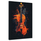 Ausdrucksstarke Violine Farbspiel Musikästhetik Wandbild