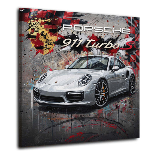 Auto Pop Art Porsche Turbo Wandbild