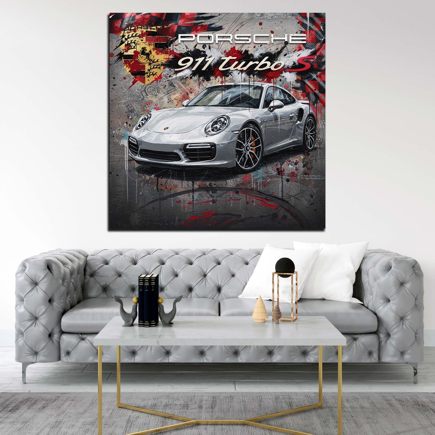 Auto Pop Art Porsche Turbo Wandbild