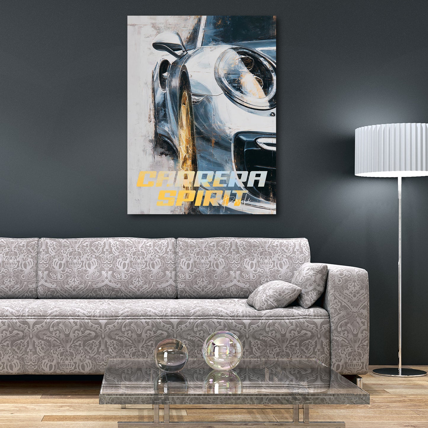 Auto Porsche Frontansicht Geschwindigkeit Wandbild