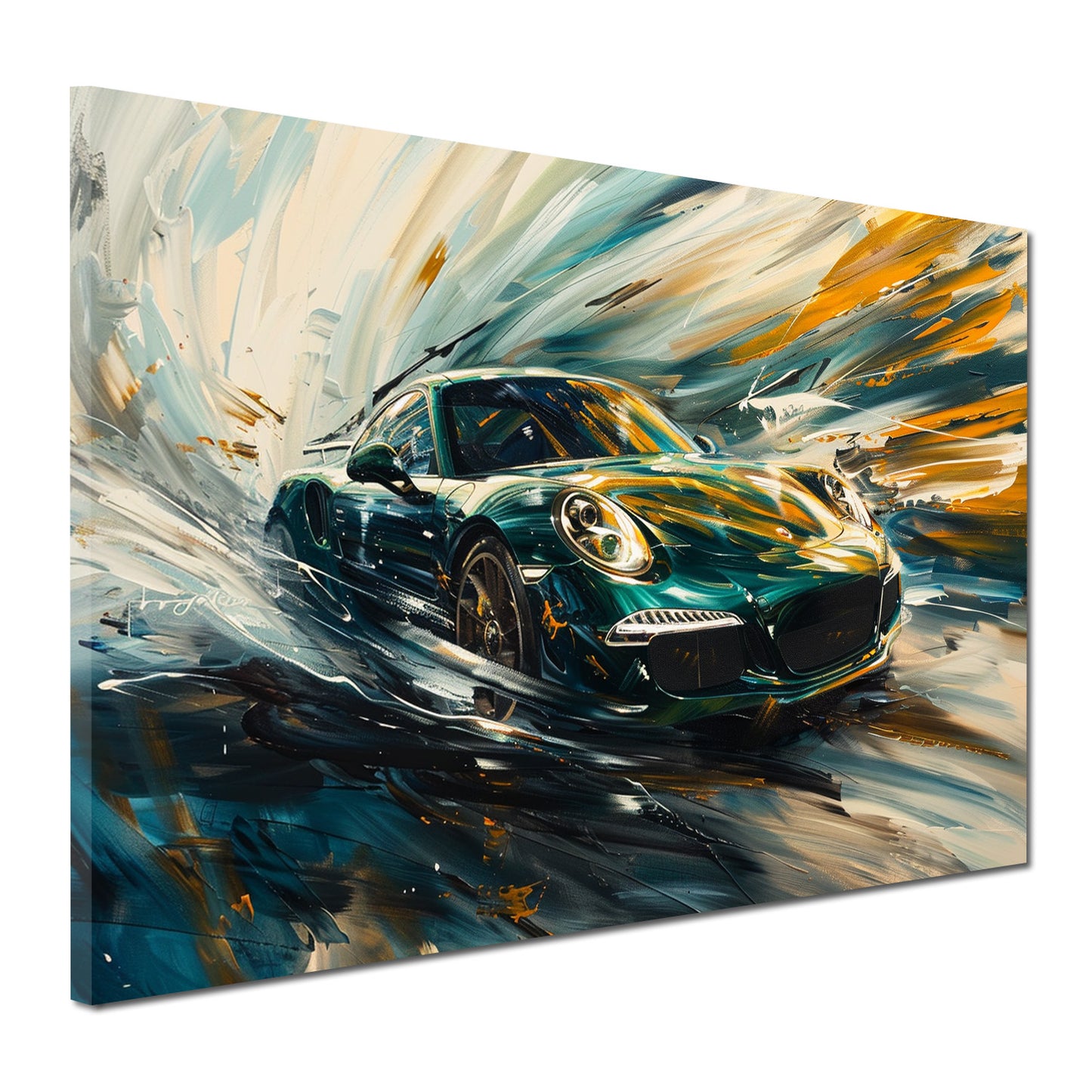 Autogemälde mit Bewegung Power und Farbe Wandbild