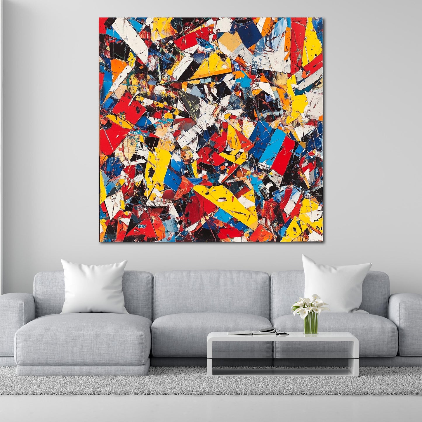 Bunte Splitter abstrakt Chaos Struktur Wandbild