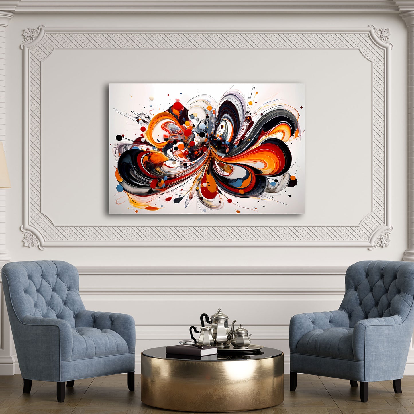 Abstrakt dynamische Komposition Wandbild