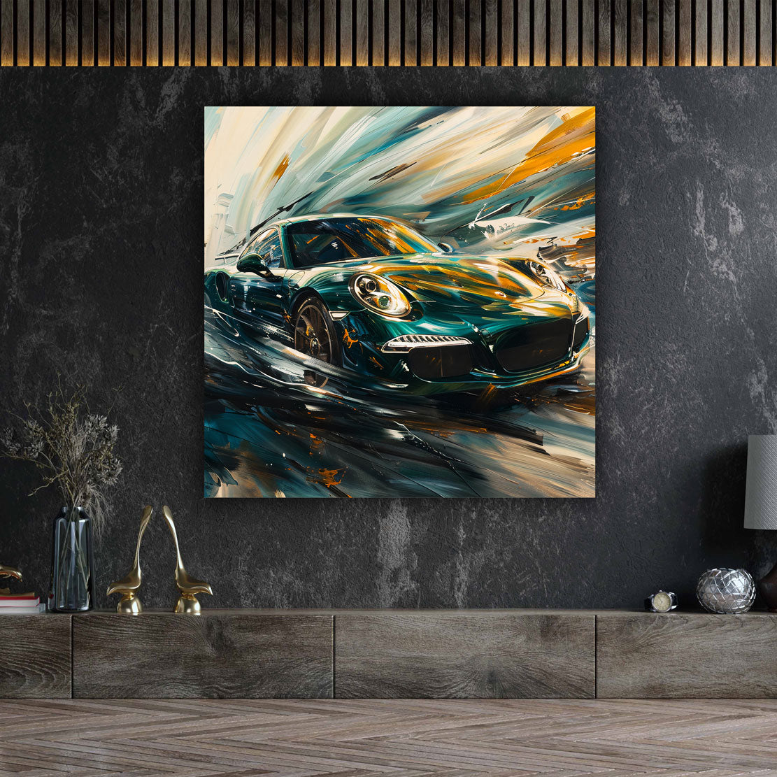 Expressives Auto mit Energie und Stil Wandbild