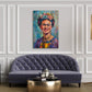 Farbenfrohes Frida Kunstwerk Pop Art Wandbild