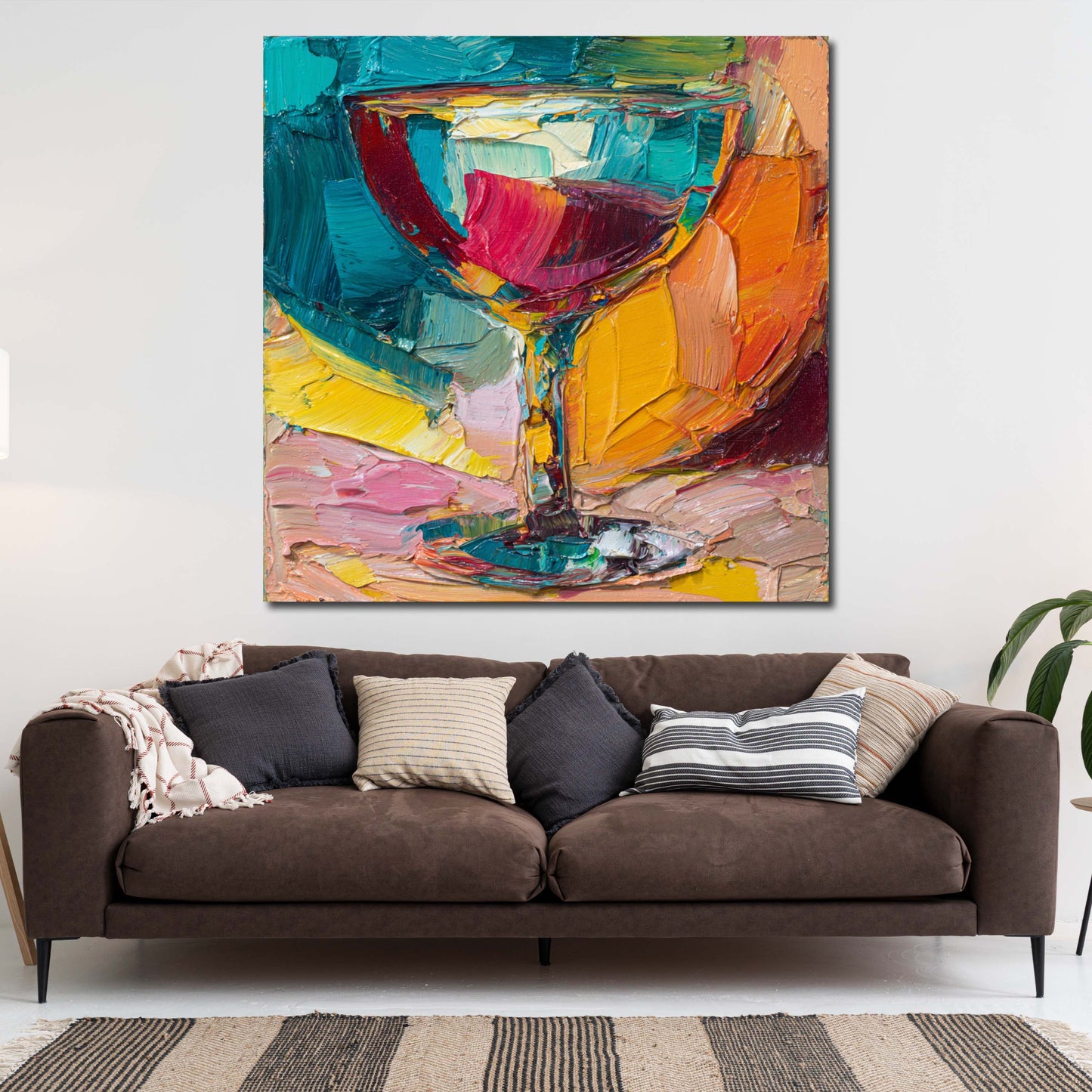 Farbexplosion Glas Ölstruktur Moderne Kunst Wandbild