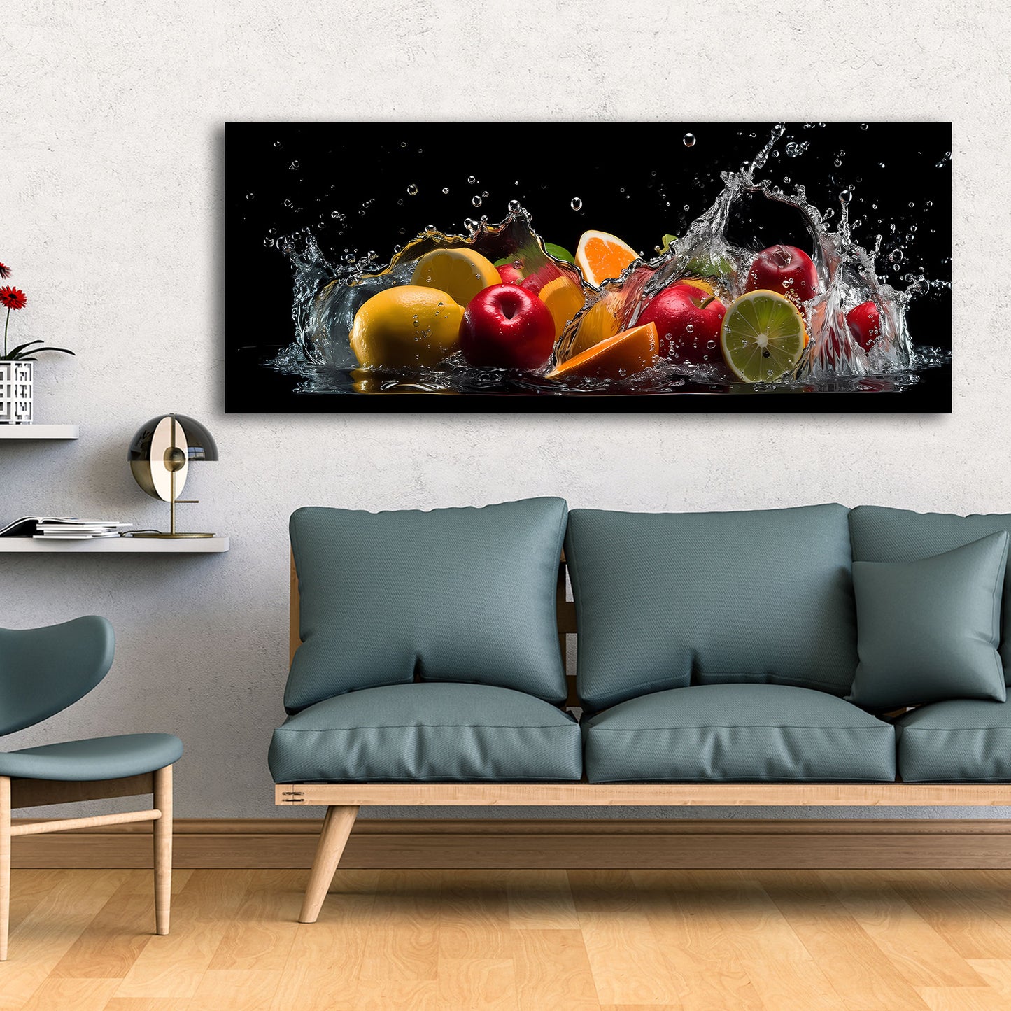 Frisches Obst Energie Spritzer Küche Wandbild