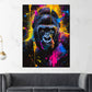 Gorilla Ausdruck Pop Art kräftige Farben Wandbild