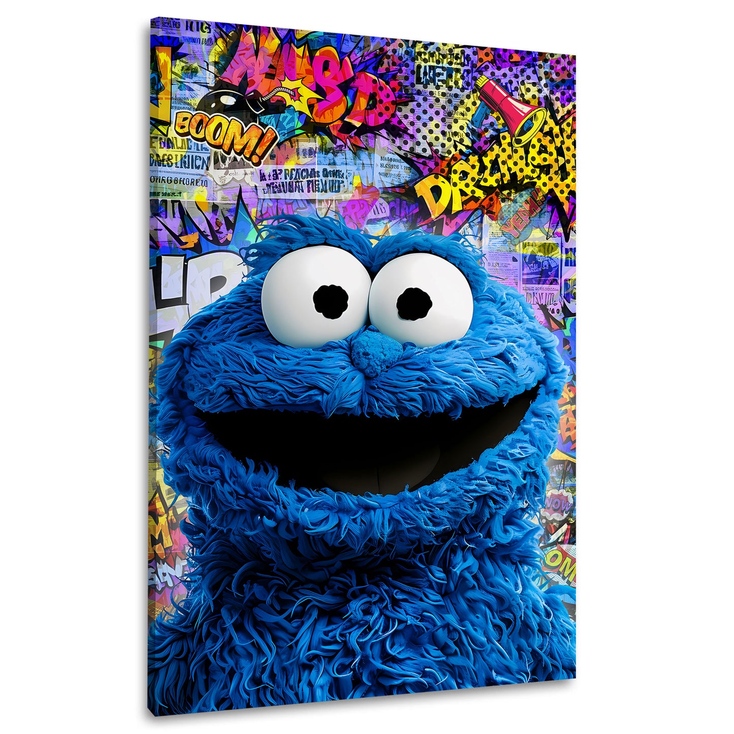 Graffiti mit Monster Retro Comic Wandbild