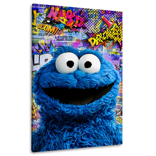 Graffiti mit Monster Retro Comic Wandbild