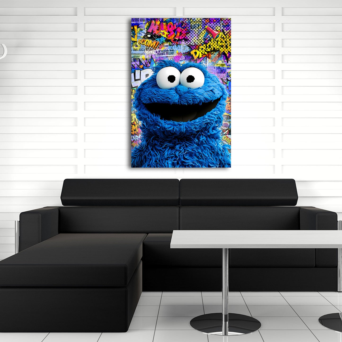 Graffiti mit Monster Retro Comic Wandbild