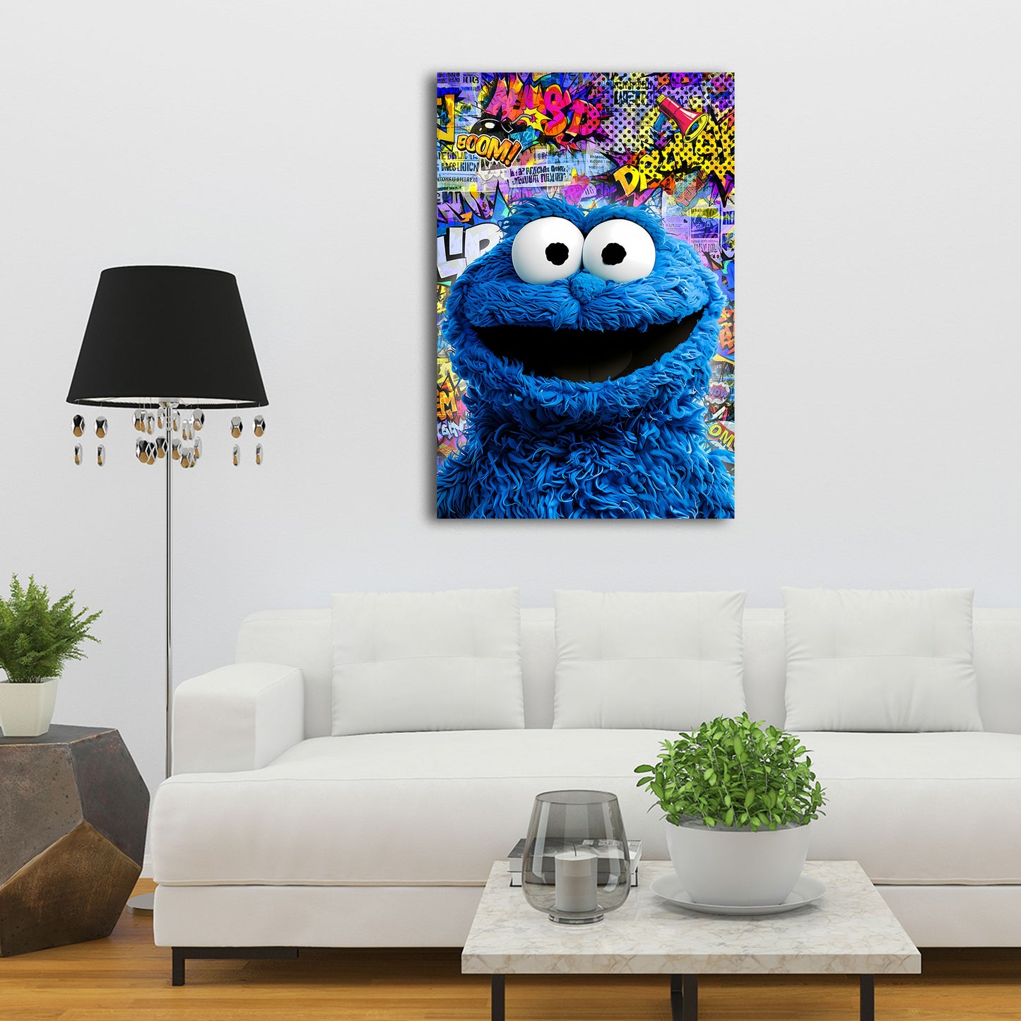 Graffiti mit Monster Retro Comic Wandbild