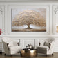 Großer Baum mit goldener Krone elegante Natur Wandbild