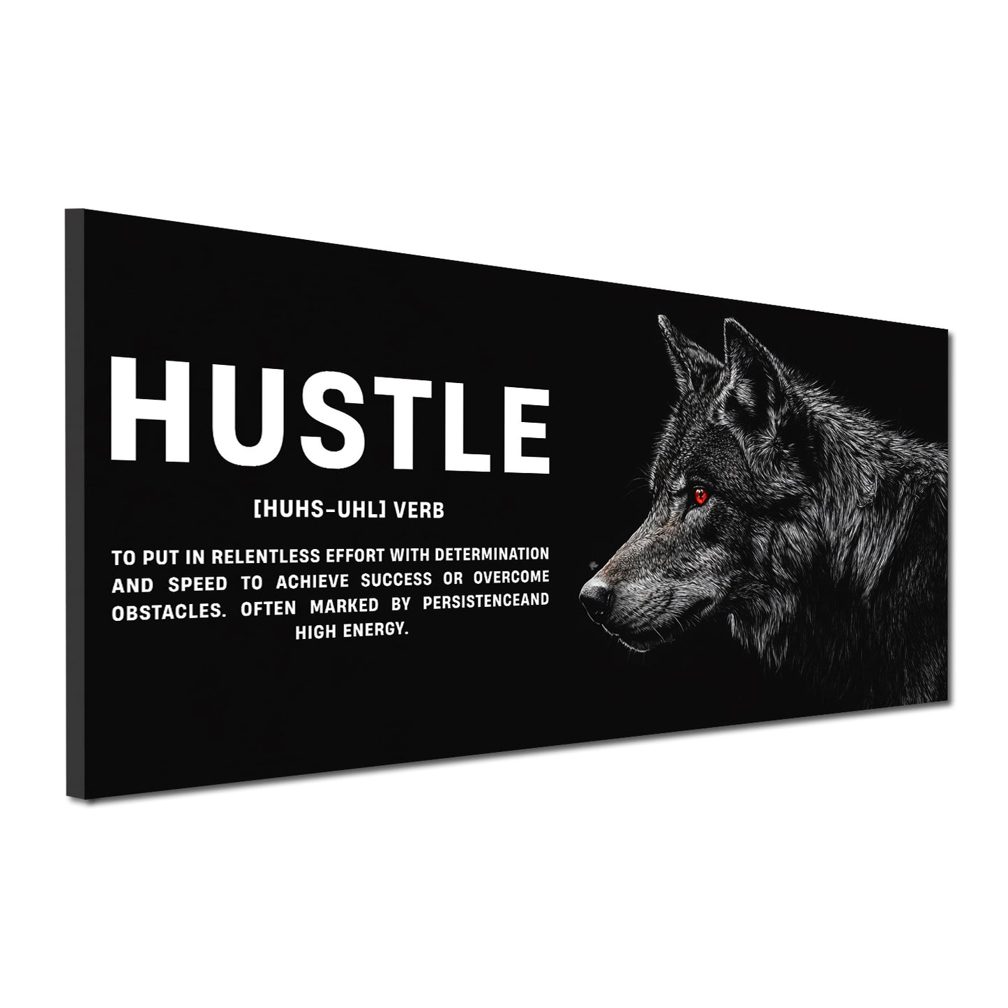 Hustle Definition Ausdauer Geschwindigkeit Wolf Wandbild