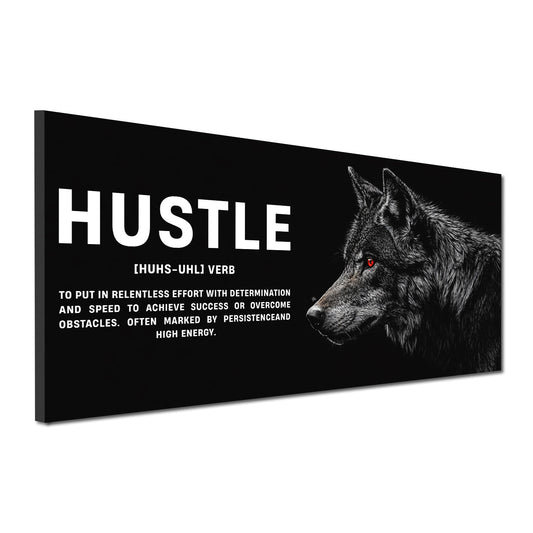 Hustle Definition Ausdauer Geschwindigkeit Wolf Wandbild