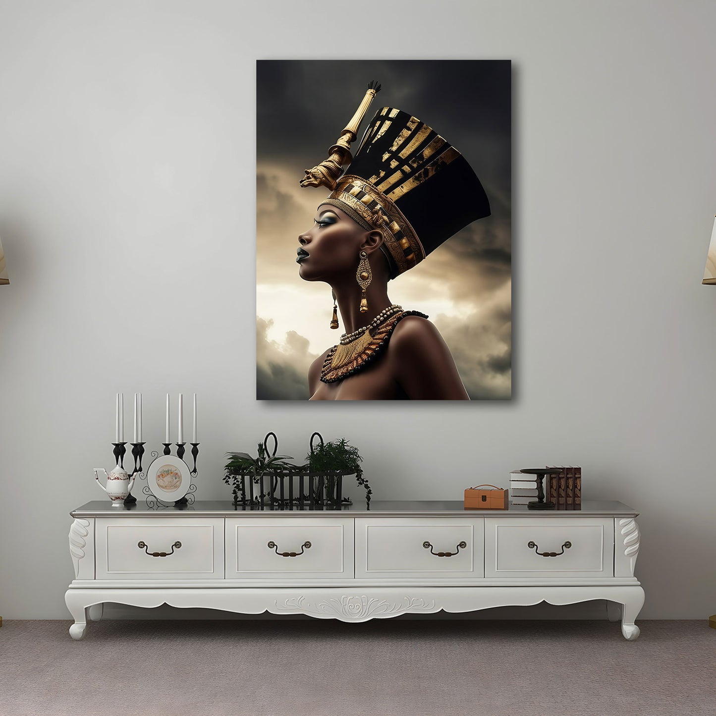 Kleopatra majestätische Königin aus Afrika Ägypten Antike Wandbild