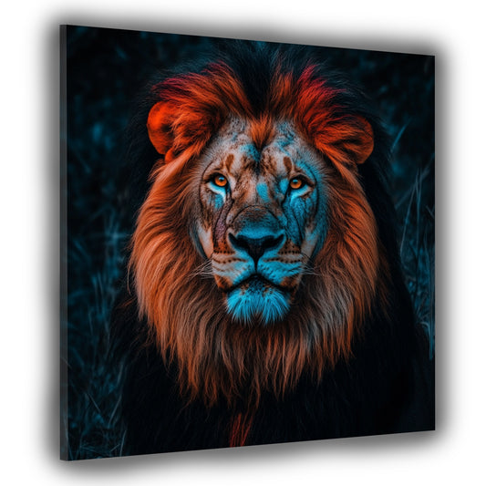 Majestätischer Löwe Wildtier Blick Tierkunst Wandbild