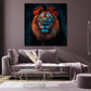 Majestätischer Löwe Wildtier Blick Tierkunst Wandbild