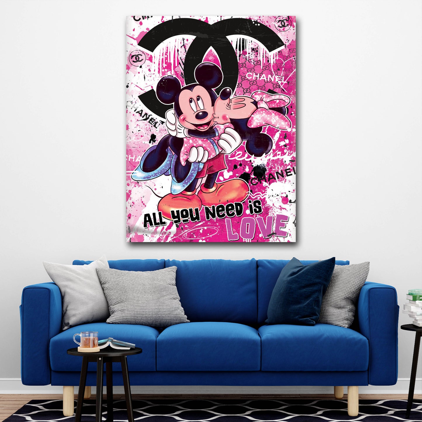 Maus Paar Umarmung Luxusmarken Statement Wandbild