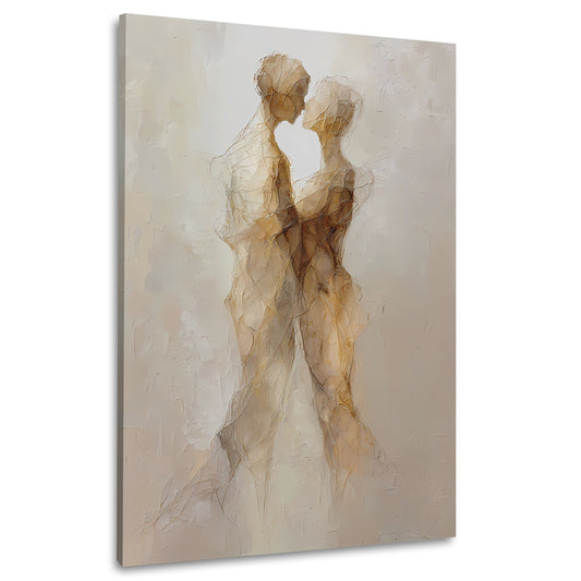 Umarmung minimalistisch abstrakt Wandbild