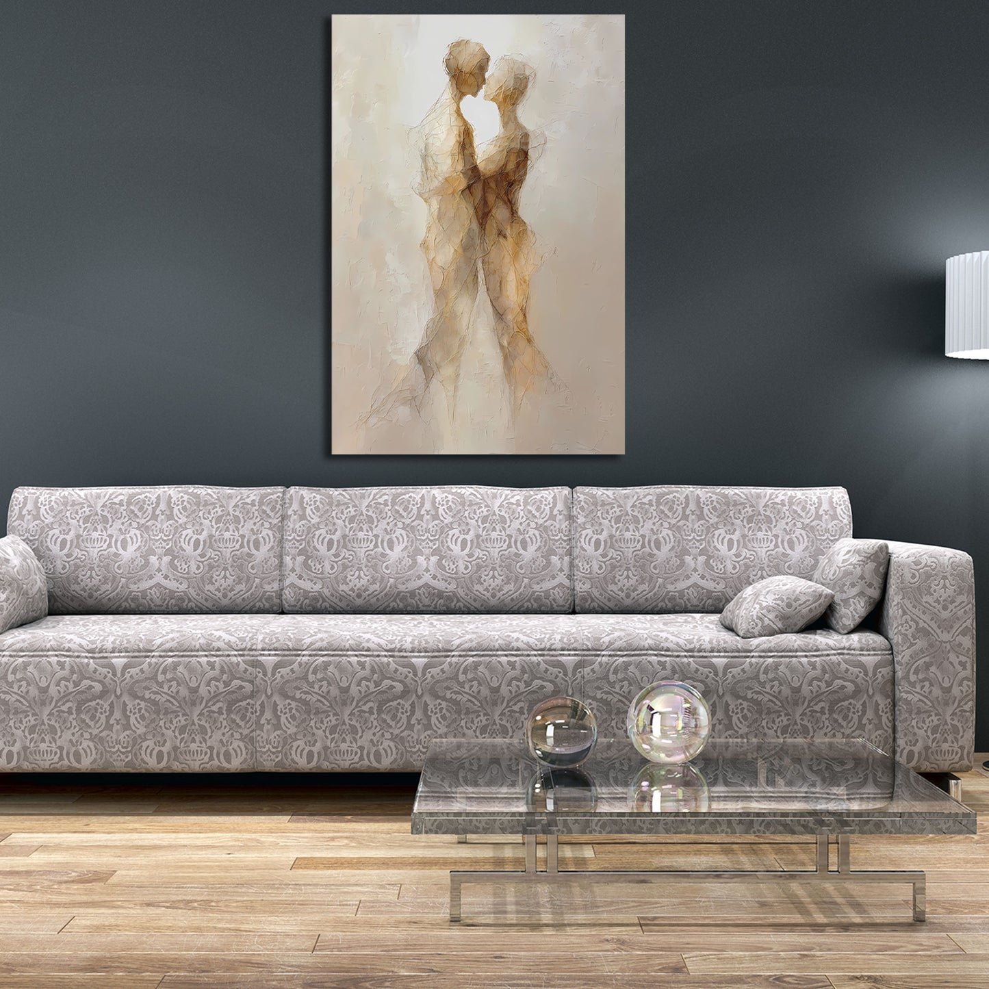 Umarmung minimalistisch abstrakt Wandbild