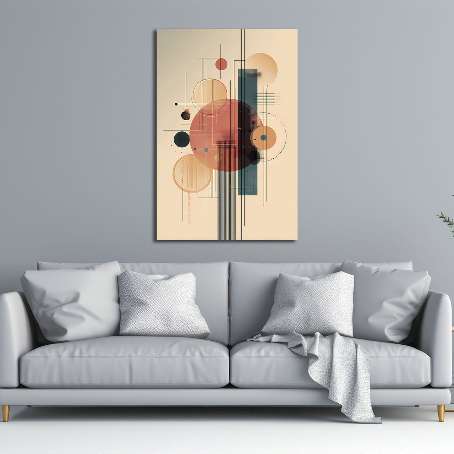 Moderne Formen Strukturierte Komposition Wandbild