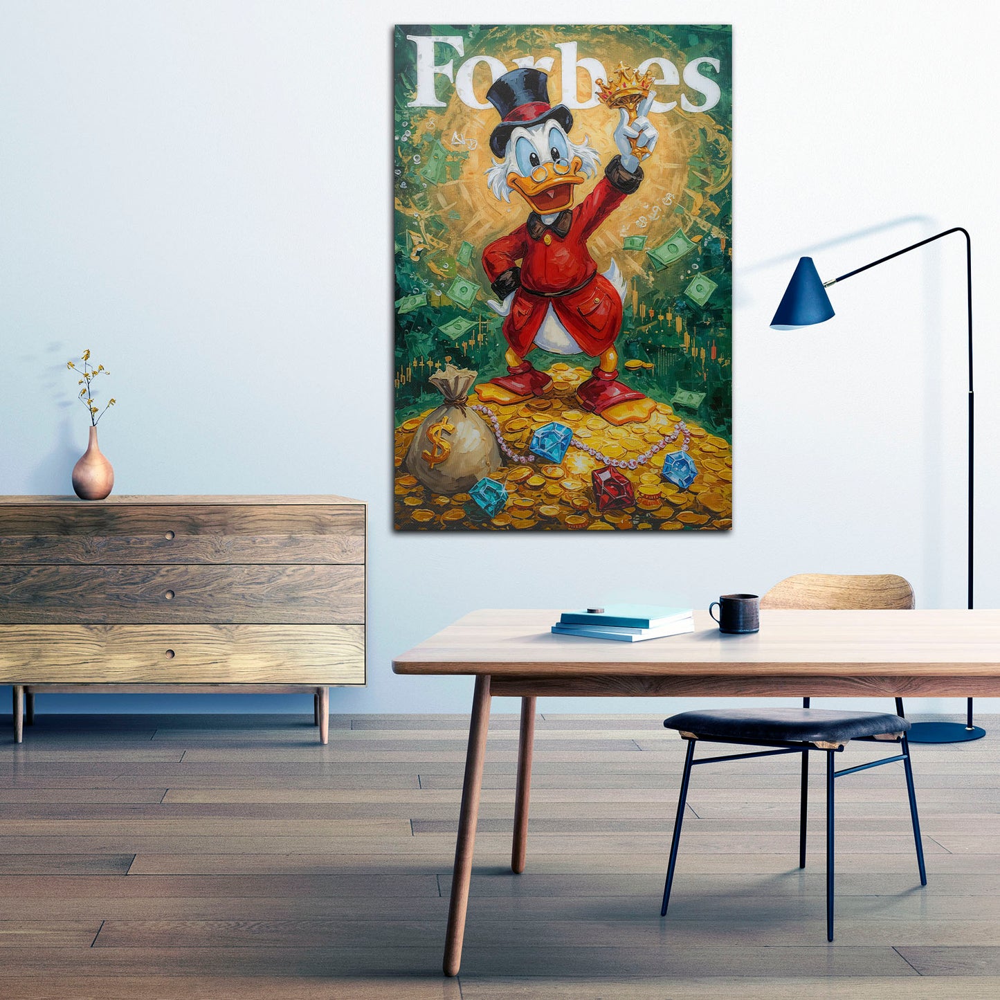 Motivation Duck Luxus Pop Art Millionär Wandbild