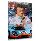 Motorsport Ikone Steve Rennanzug Klassiker Auto Wandbild