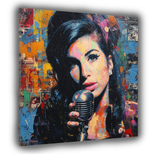 Pop Art Amy Porträt Vintage Style Wandbild