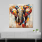 Pop Art Elefant farbenfroh ausdrucksstark Wandbild
