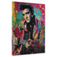 Pop Art Elvis Porträt mit Gitarre Wandbild