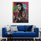 Pop Art Elvis Porträt mit Gitarre Wandbild
