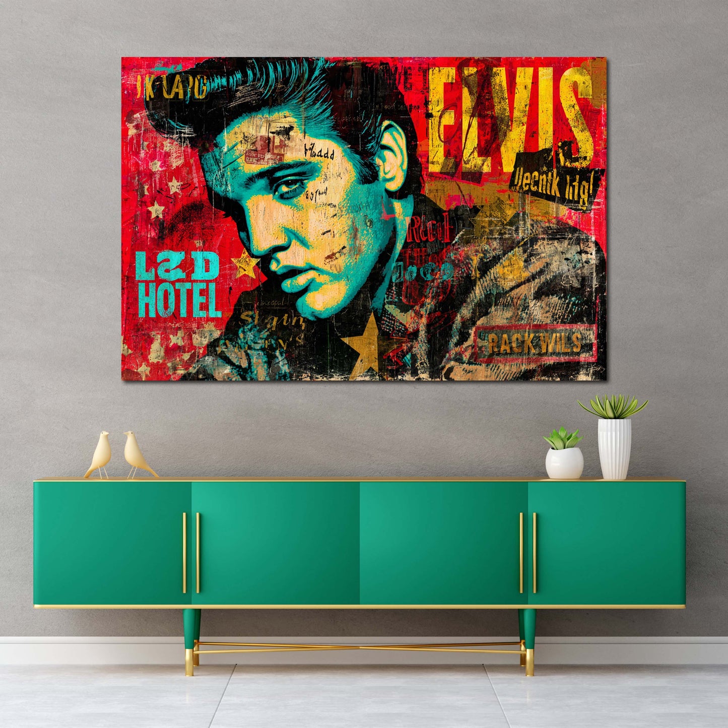 Pop Art Kunst Elvis Wandbild
