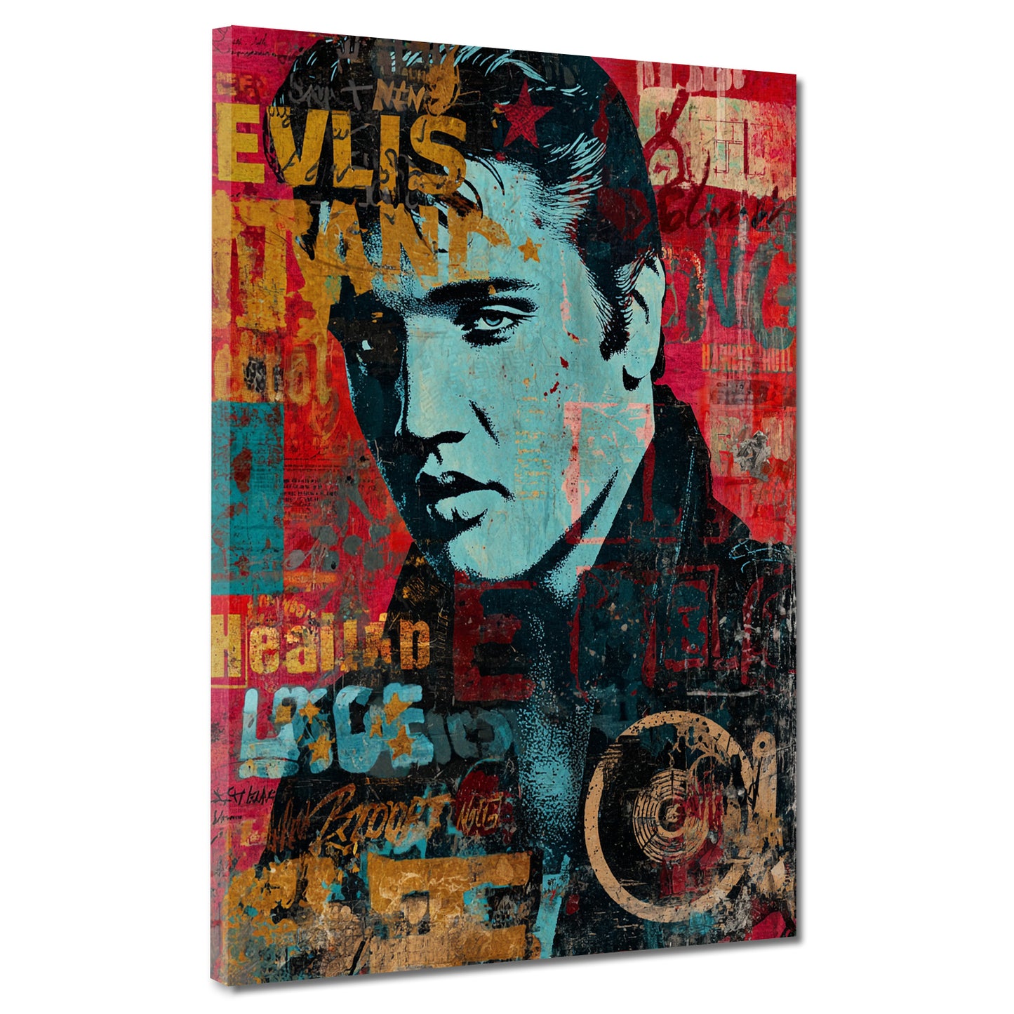 Pop Art Elvis Retro Collage Wandbild