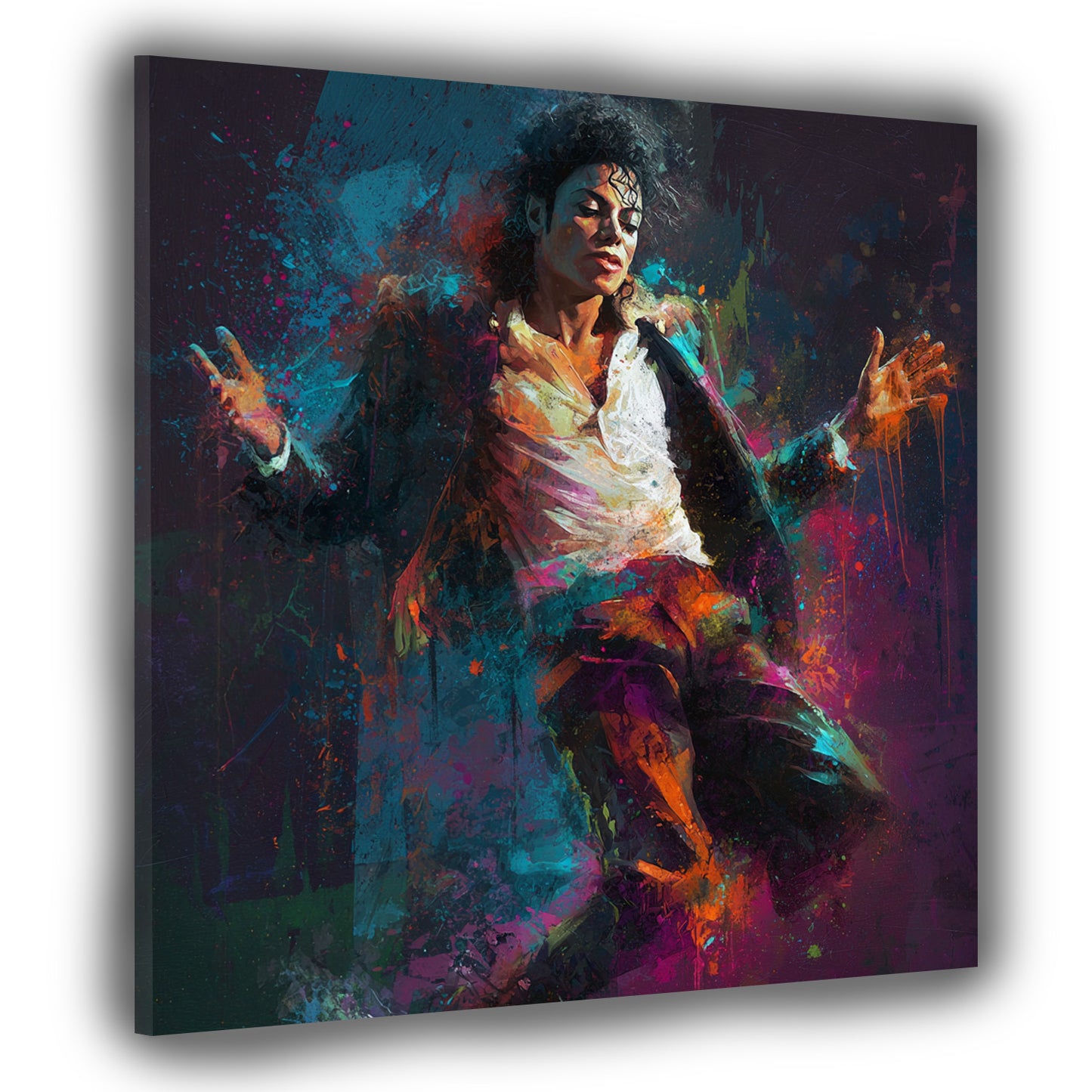 Pop Art Jackson Performance Farbsplash Wandbild