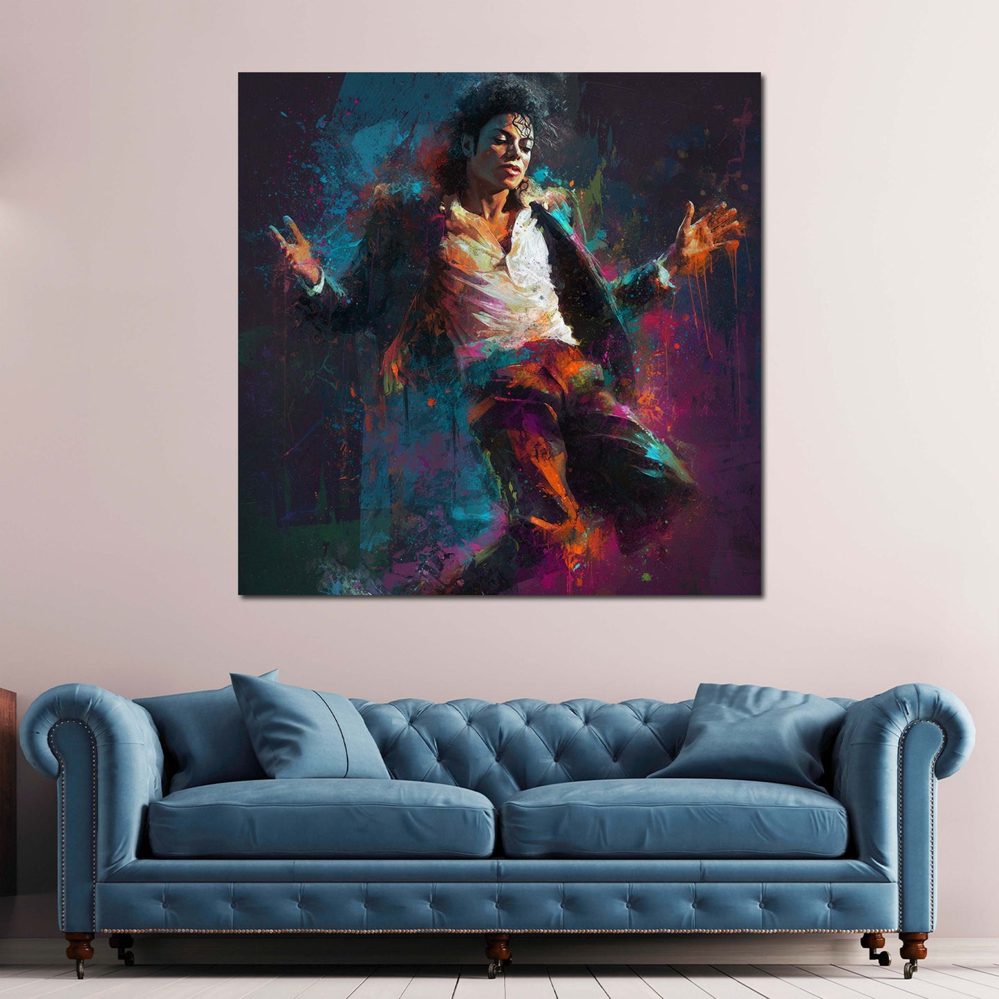 Pop Art Jackson Performance Farbsplash Wandbild