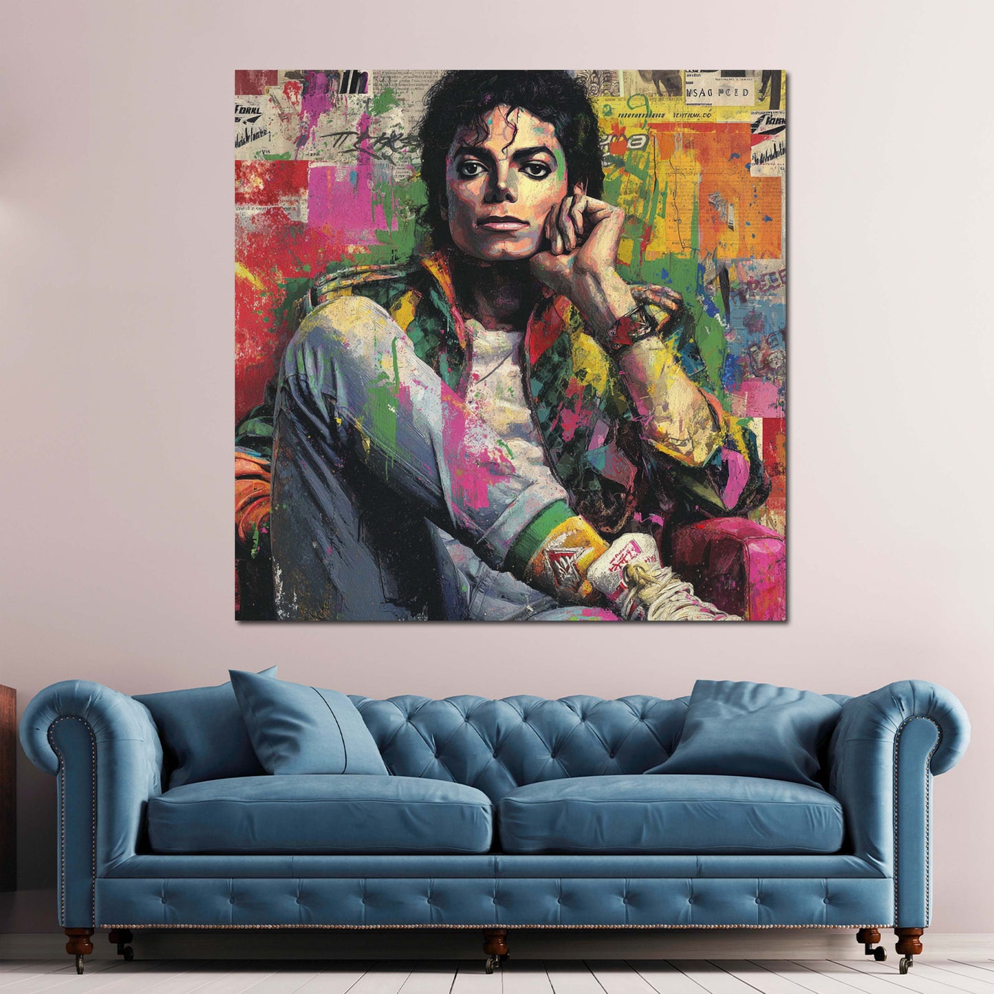 Pop Art Jackson Porträt Retro Look Wandbild