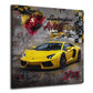 Pop Art Sportwagen Lamborghini Aventador Wandbild