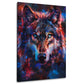 Pop Art Tierportrait Wolf Wildnis Wandbild