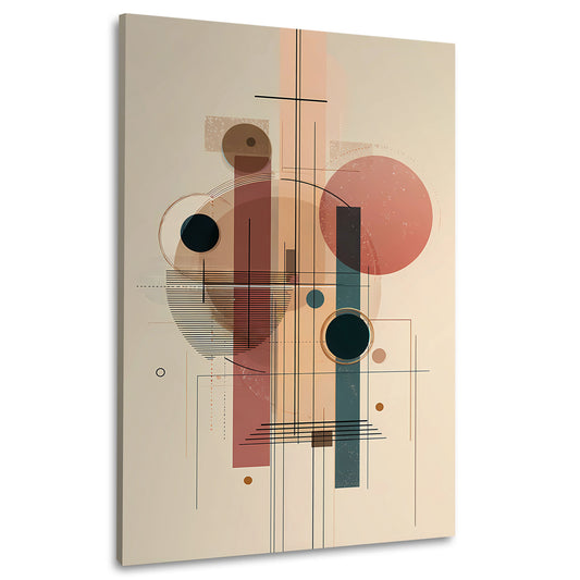 Sanfte Farbflächen Strukturierte Geometrie Wandbild