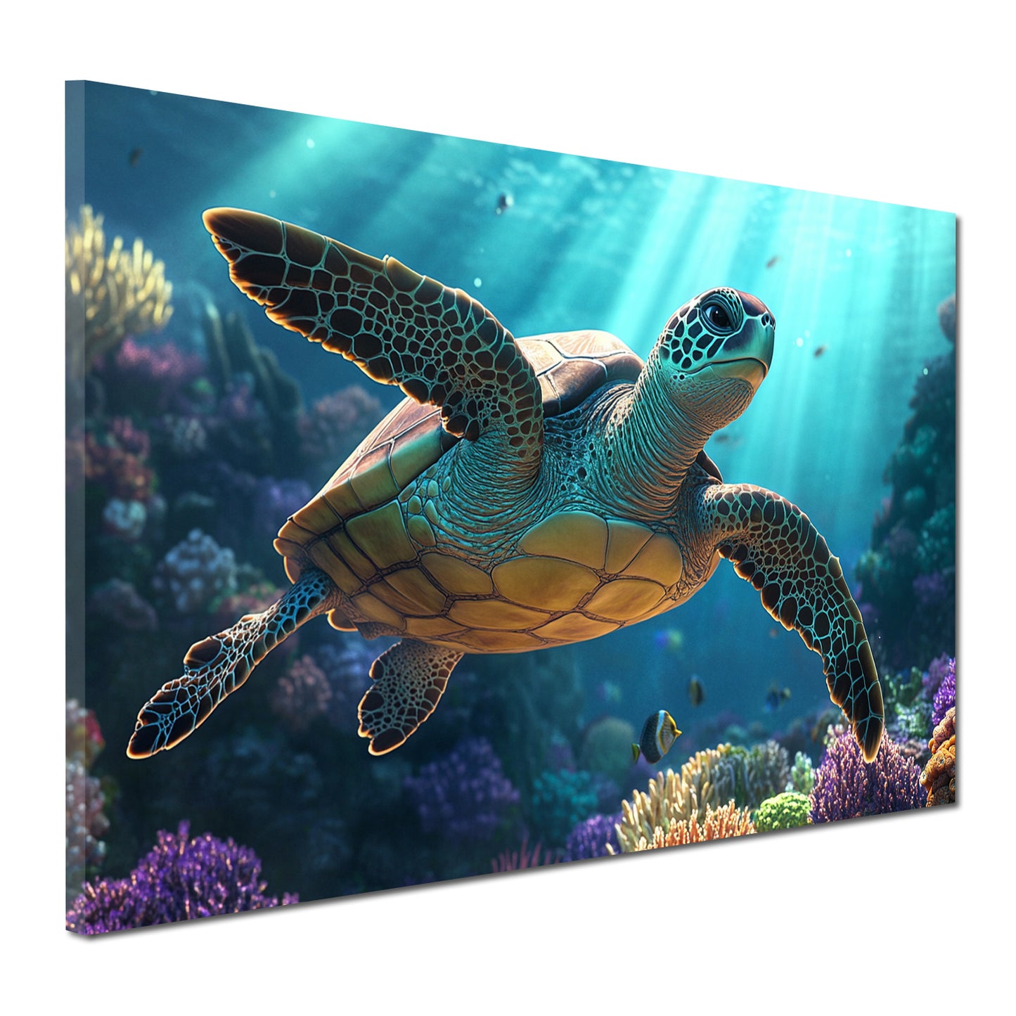 Schildkröte Korallenriff Unterwasser Wandbild